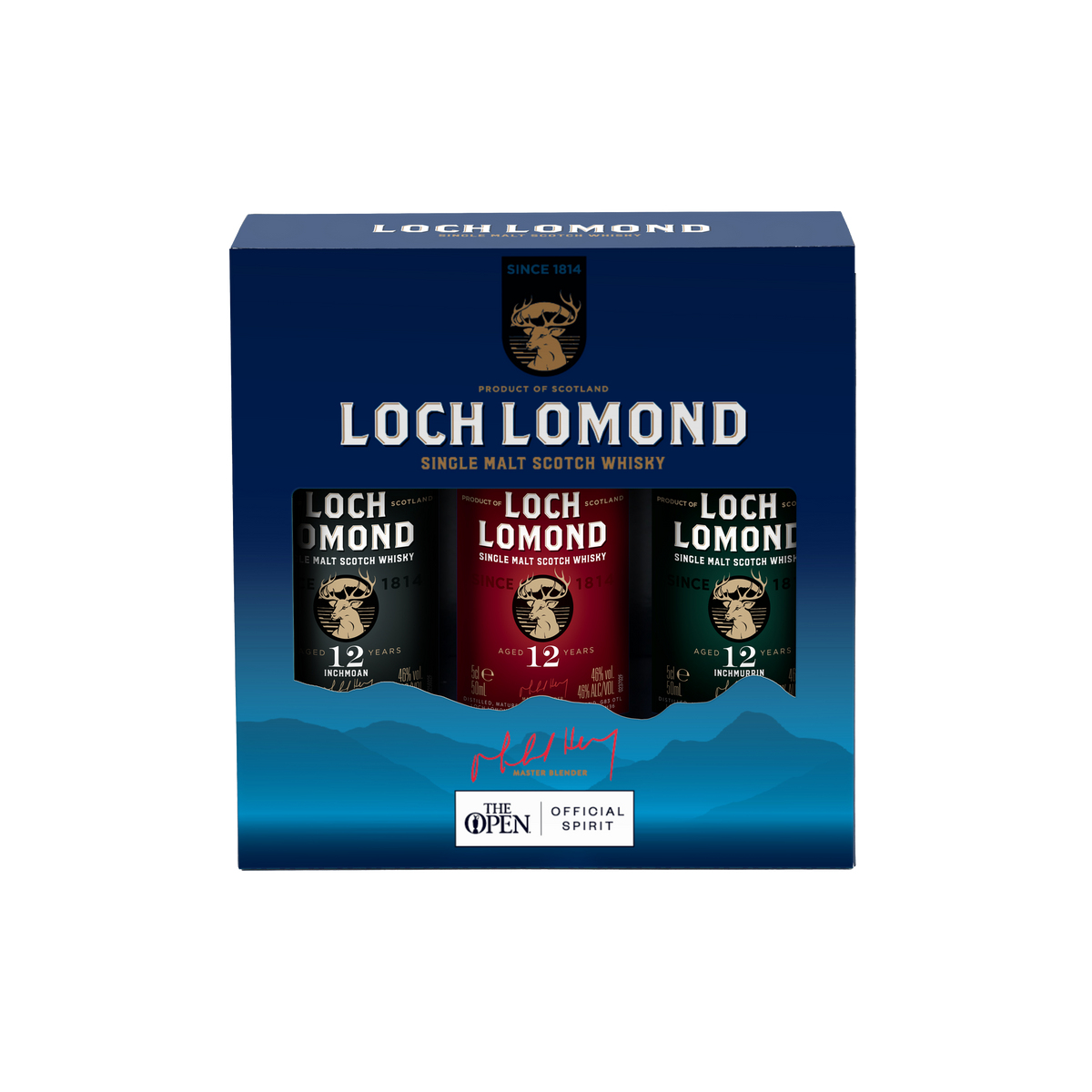 Loch Lomond 12 Year Old Whisky Miniatures Gift Set (3x5cl) - front of pack